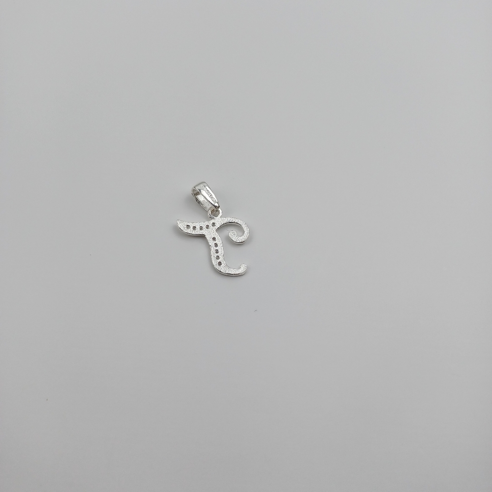 925 sterling silver alphabet letter T pendant necklace - Picture 10 of 17